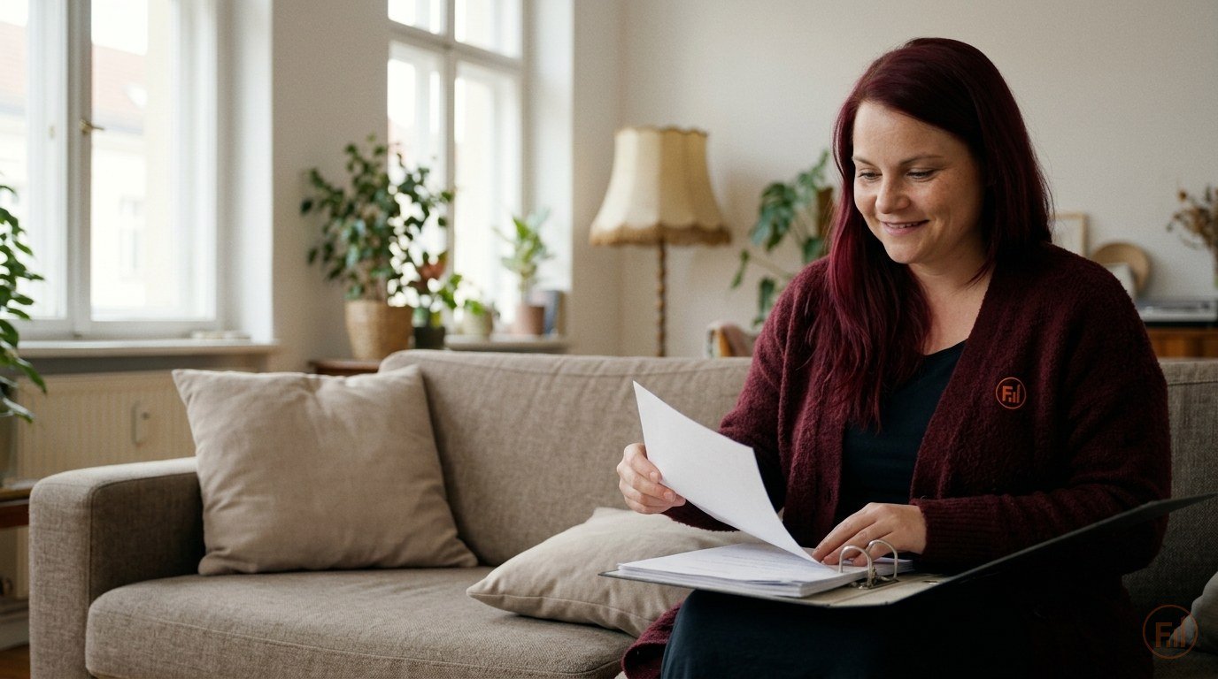 KI-generiert: Szene zum Thema „Gehaltsabrechnung lesen: Diese Zeilen zählen wirklich“, finanzpost.de