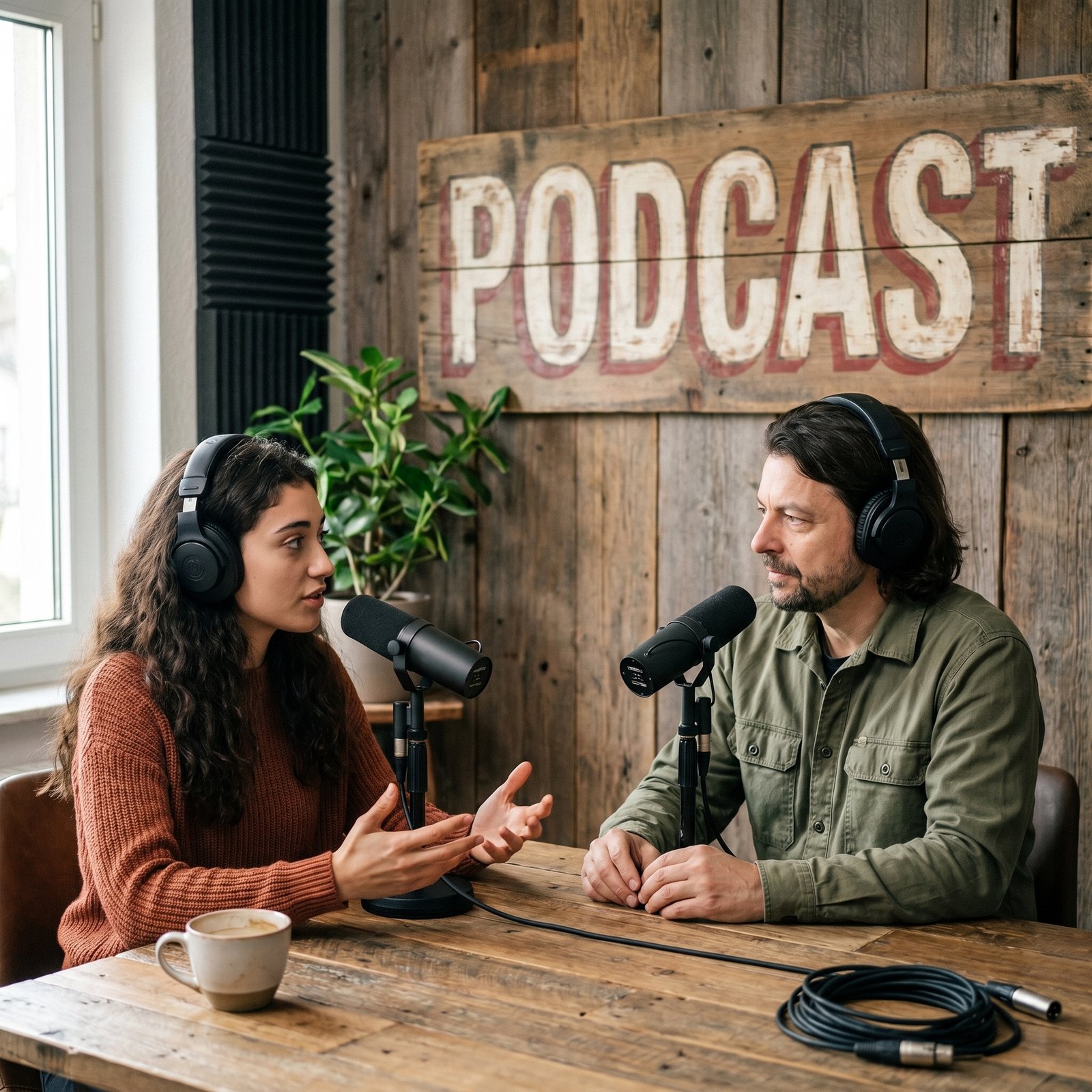 Podcast-Studio mit Maik und Lia