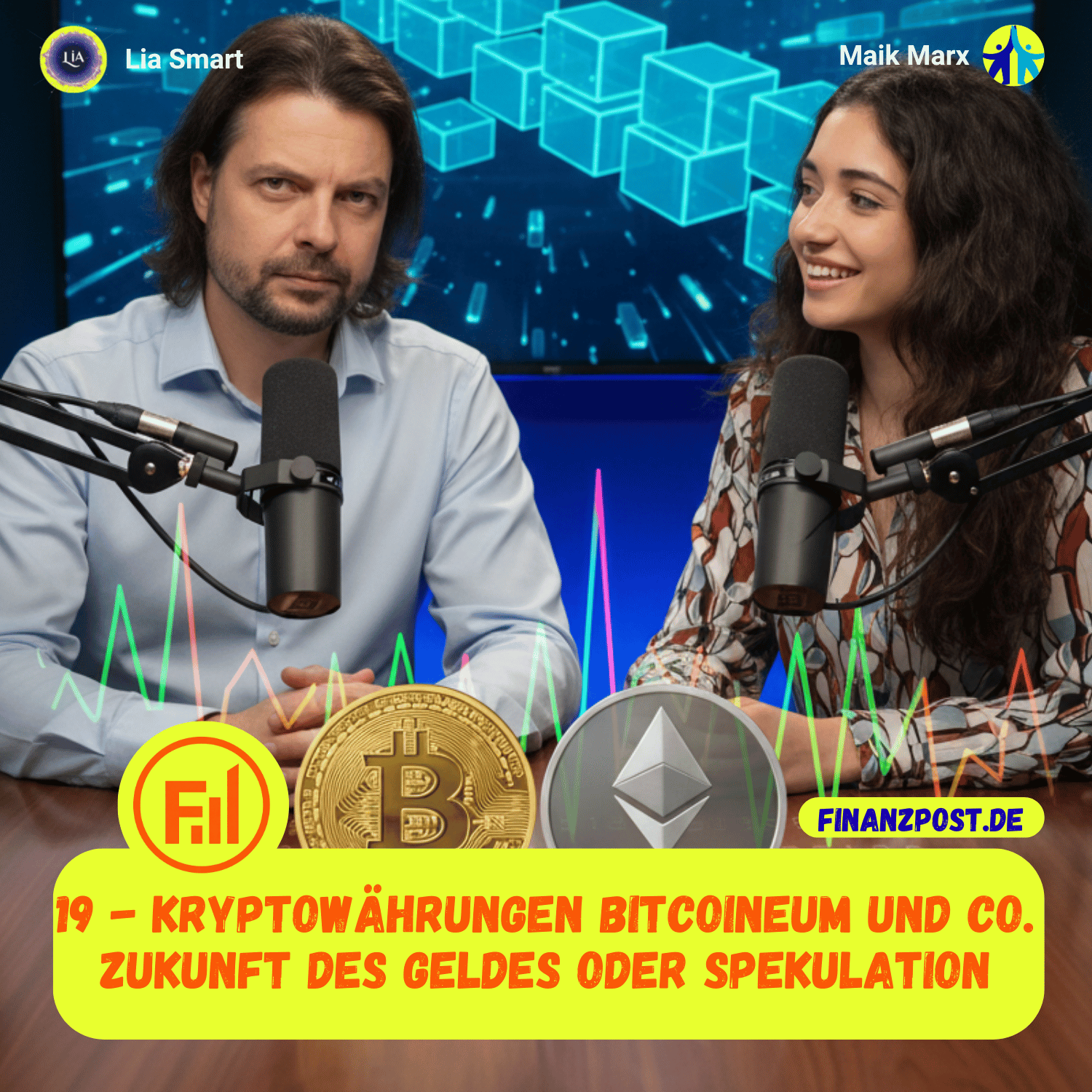 Cover Folge 19: Kryptowährungen - Bitcoin, Ethereum und Co. - Zukunft des Geldes oder Spekulation