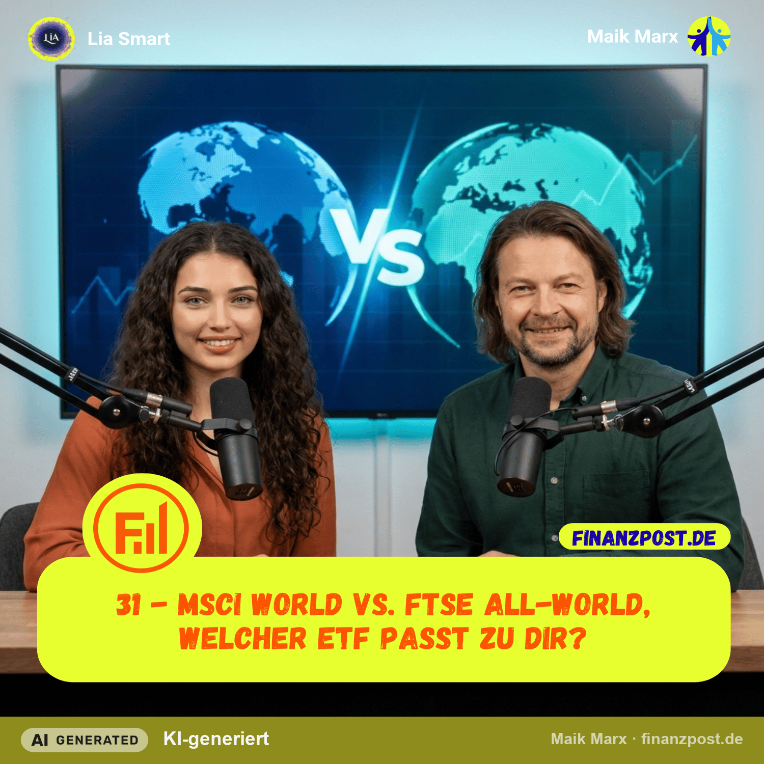 Cover Folge 31: MSCI World vs. FTSE All-World – Welcher ETF passt zu dir